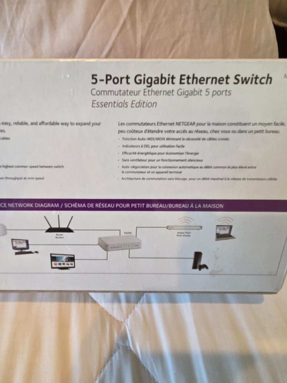 NETGEAR 5-Port Gigabit Ethernet Switch - NEW - Picture 3 of 5